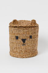 Storage basket with a lid