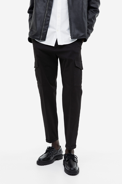 Topman parachute pants in off white